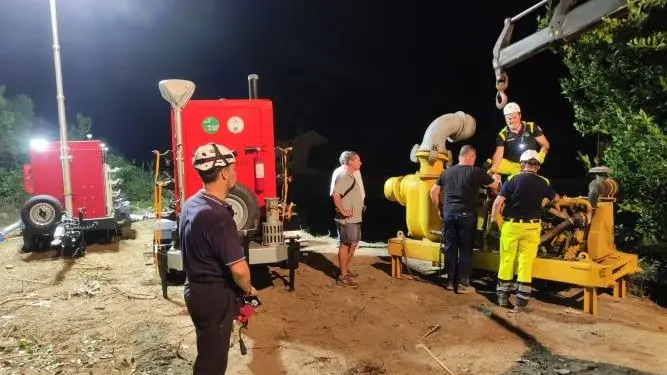 L'intervento degli alpini e della protezione civile nel luglio 2022
