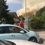 La colonna di fumo levatasi dal ristorante Alla Vechia Fattoria di Cesarolo