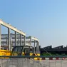 I pali del cantiere fieristico di San Donà visibilmenete piegati