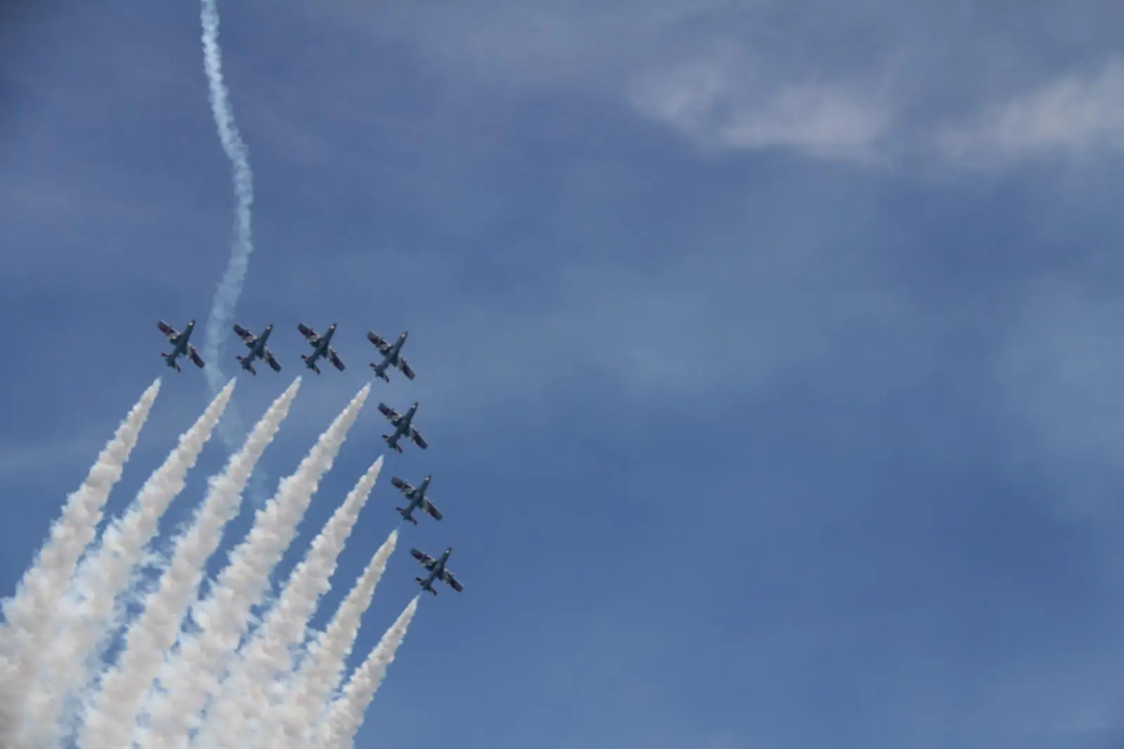 Le prove di venerdì sui cieli di Jesolo (Foto Bortoluzzi)