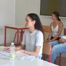 Miriam Saadi, 21 anni, durante l’esame di Maturità che ha sostenuto all’istituto Stringher di Udine foto petrussi
