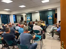 Un’immagine della riunione della Lega di Treviso lunedì al K3