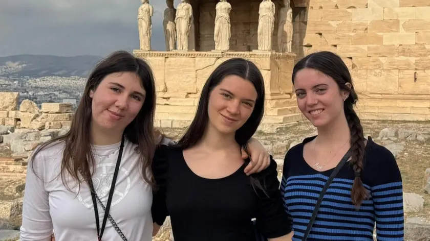 Da sinistra, Margherita Bortoli, Margherita Grazioli, Maya Felline