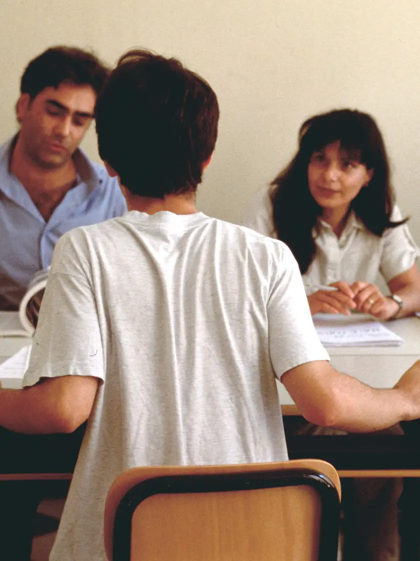 Uno studente all'esame di maturità