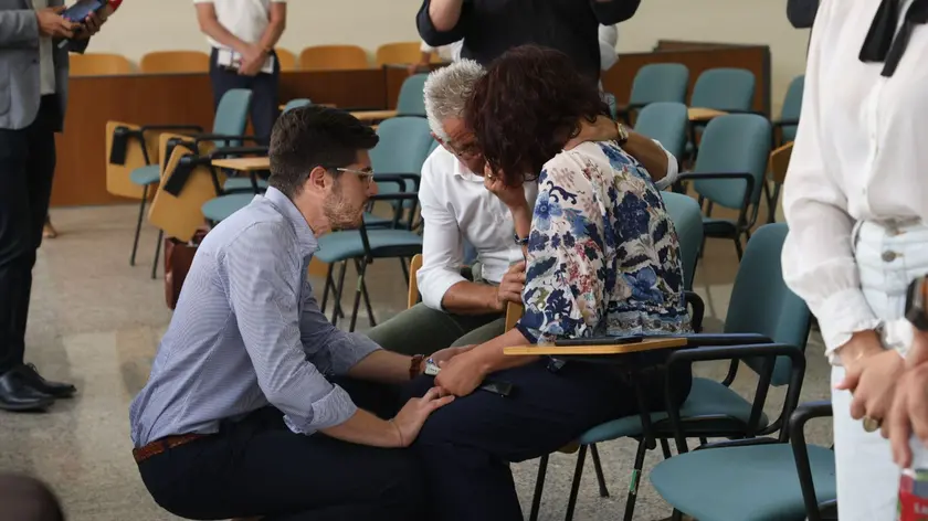I familiari di Vanessa Ballan dopo la lettura della sentenza
