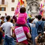Una manifestazione di piazza dell'associazione Famiglie arcobaleno