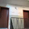 I muri scrostati in un condominio popolare in via della Rinascita
