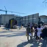 Vigili, avvocati e imprenditori durante la discussione per l'espropriazione forzata dell'area