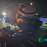 Uno dei mezzi coinvolti nell'incidente in A4