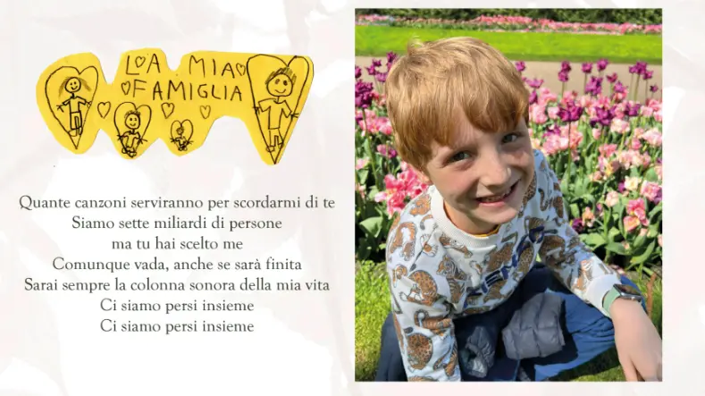 L'epigrafe di Jacopo Sanavia, morto a 9 anni