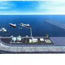 Un rendering del porto off-shore di Venezia. Tutto fermo fino a settembre