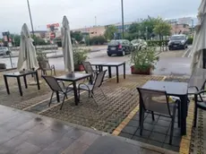 Il plateatico del Tic Tac Caffè di Mestre
