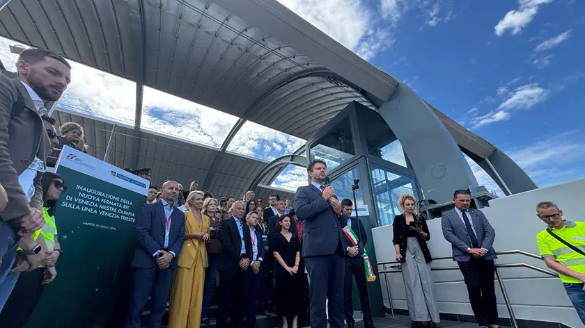 L'inaugurazione della nuova stazione Olimpia a Mestre (ph Pòrcile)