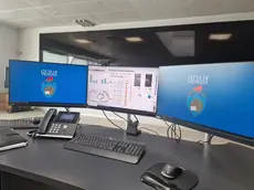 La sala per il controllo dei dispositivi barcavelox al comando della polizia municipale di Venezia