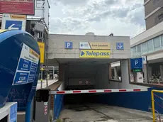 L’ingresso al parcheggio Candiani in centro a Mestre