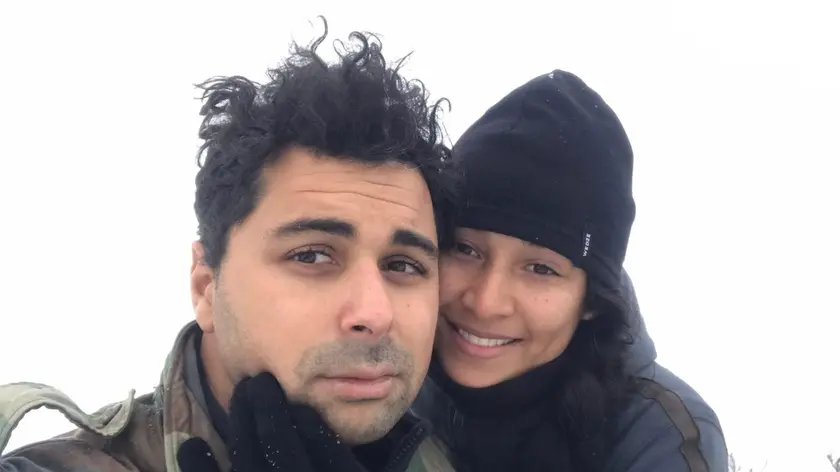 Alessandro Venier assieme alla compagna Mailyn Castro Monsalvo