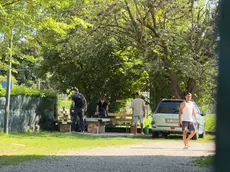 Ospiti e operatori del centro per richiedenti asilo di via Caorliega, a Mirano (ph Pòrcile)