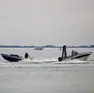 Due vogatori nel canale retrostante la Giudecca