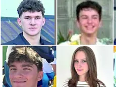 Da sinistra: Lorenzo Bellon, Manuel Alfrano, Vittorio Moro. Sotto Lorenzo De Rossi, Agnese Trevisan e Martina Benedetta Sorato