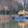 Lavori di consolidamento degli argini del Brenta