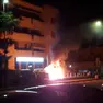 L'incendio nella notte a Martellago