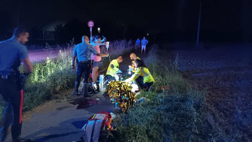 Il luogo della tragedia a Cona