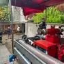 Un intervento dei vigili del fuoco per liberare un garage allagato