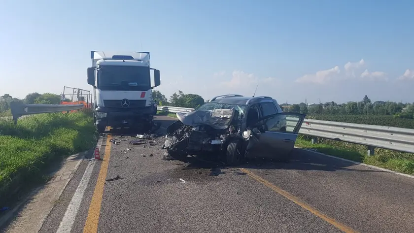 I mezzi coinvolti nell'incidente