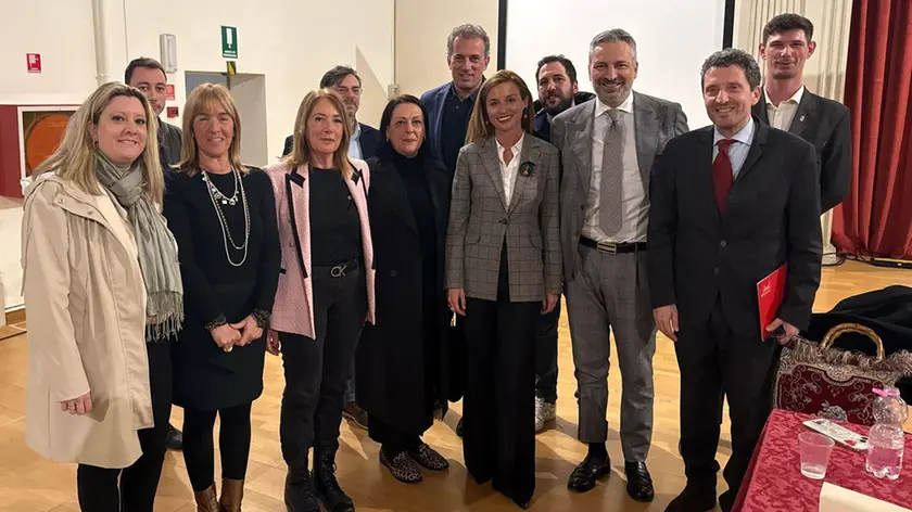 Beatrice Venezi, lo scorso marzo ospite del Conservatorio, con Raffaele Speranzon e Pietrangelo Buttafuoco
