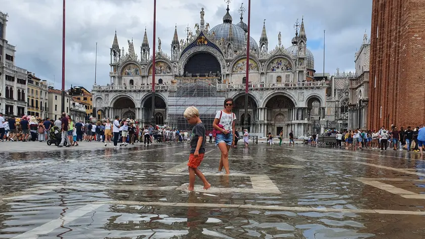 L'acqua alta in piazza San Marco