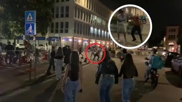 Rissa in pieno centro a Mestre