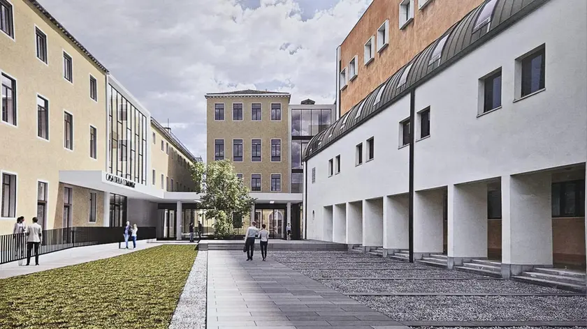Il rendering della casa di comunità di Venezia