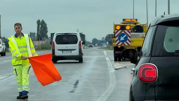 La Romea chiusa in seguito all'incidente in cui ha perso la vita Olga Brodyuk (foto Pòrcile)