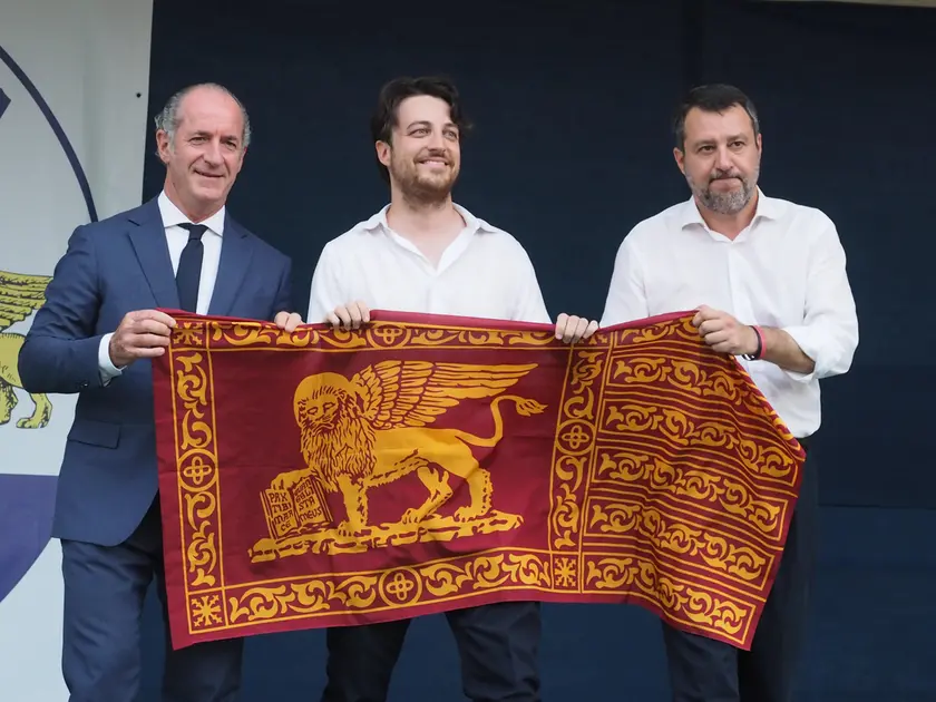 Alberto Stefani e Matteo Salvini