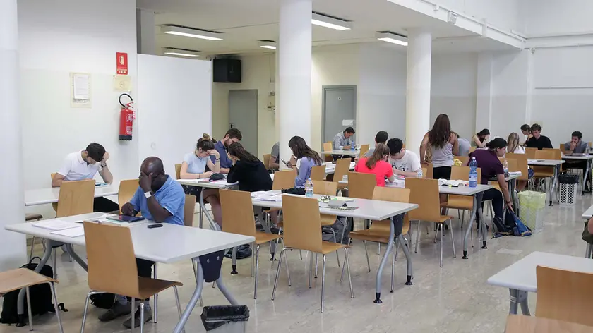 Un'aula studio al Tito Livio di Padova. Nuovi posti per l'anno accademico che sta per iniziare
