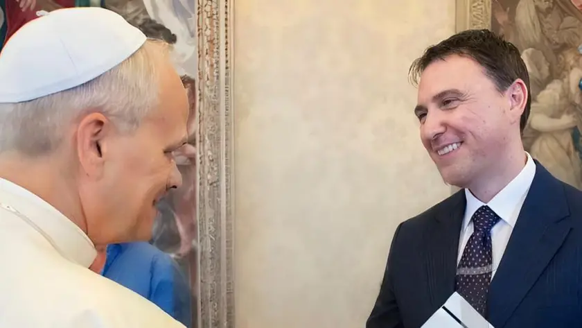 Il direttore Farina con il Papa