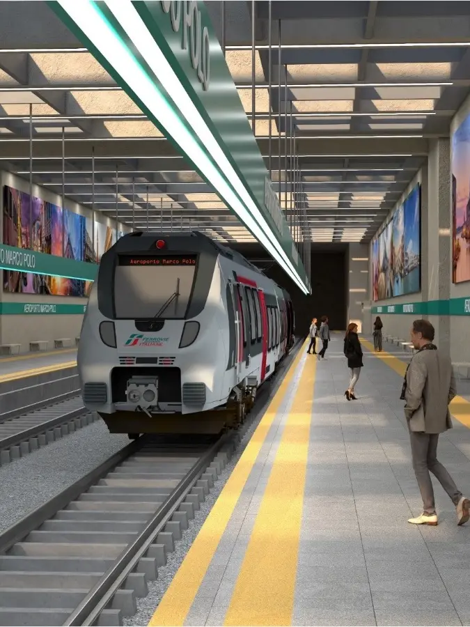 Ecco come sarà la nuova stazione del collegamento tra L'aeroporto di Venezia e Mestre