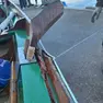 La banda lato forcola, danneggiata dopo l'impatto