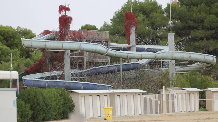 L’ex parco acquatico di viale Lepanto a Porto Santa Margherita (foto Bortoluzzi)