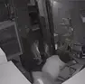 Un fotogramma dei ladri in azione da Rc Orologi