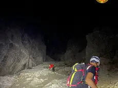 Intervento notturno per il Soccorso alpino