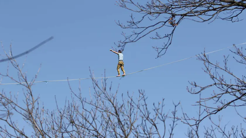 I funamboli sui Colli Euganei immortalati nel 2017