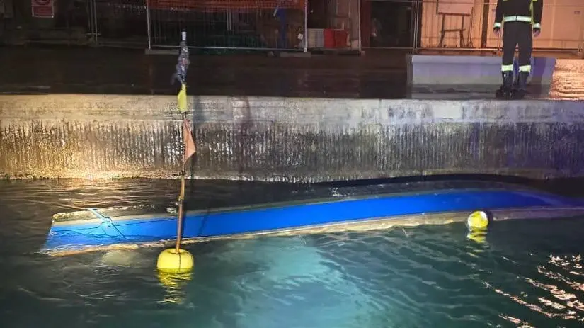 L'imbarcazione affondata