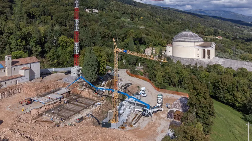 Lo sbancamento vicino al Tempio del Canova per costruire una clinica