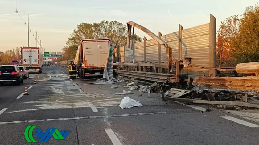 L'incidente in tangenziale a Mestre