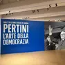 L'ingresso della mostra su Pertini allestita all'M9
