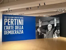 L'ingresso della mostra su Pertini allestita all'M9