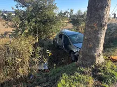L'auto schiantata. Foto Bortoluzzi