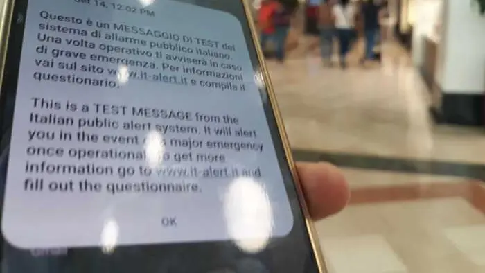 Un messaggio IT-Alert