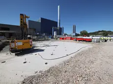 I lavori in corso per il primo impianto del progetto Valle dell’idrogeno vicino al termovalorizzatore di Trieste